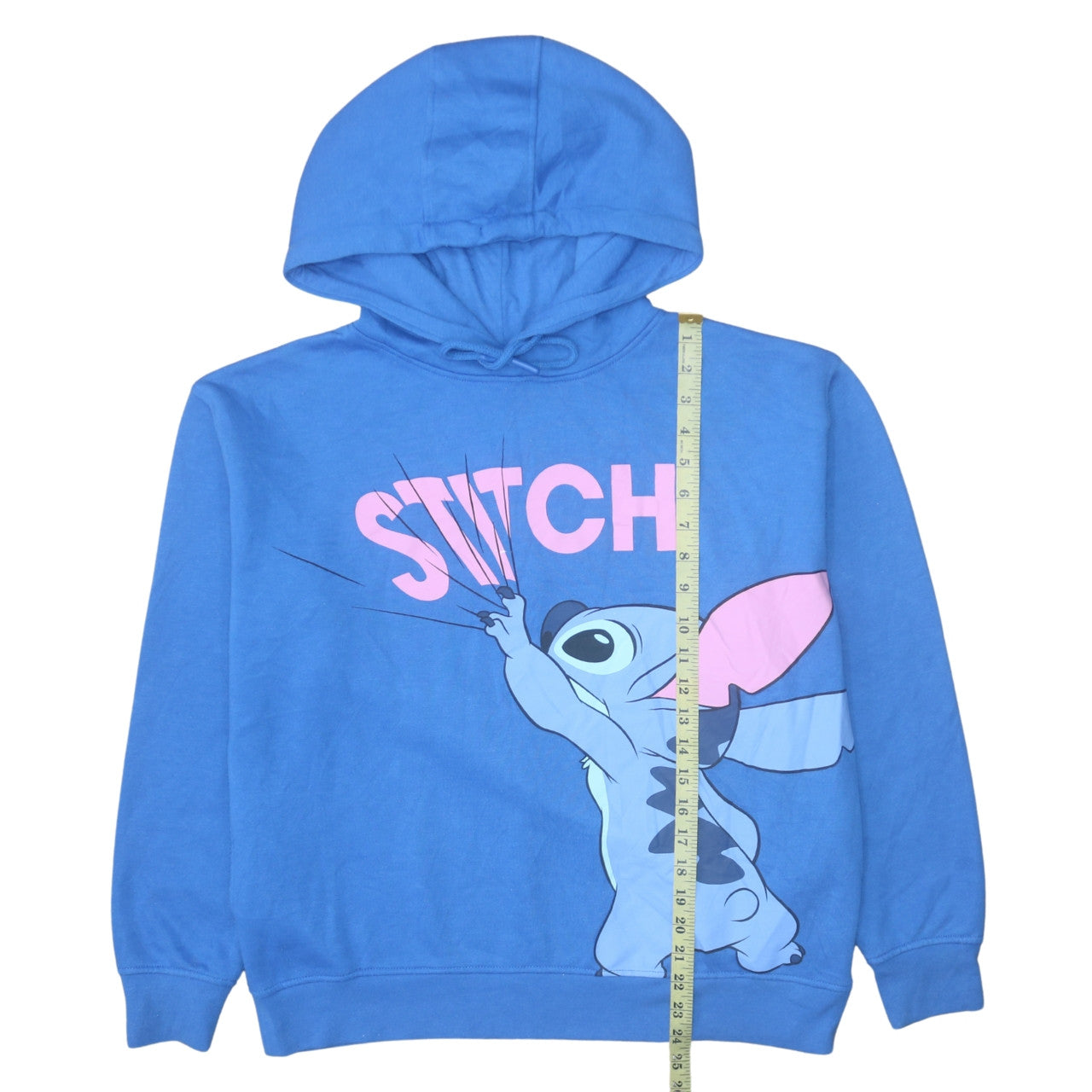 Disney Primark Womens Blue Stitch Pullover Hoodie UK 12/14 M
