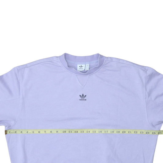 Adidas Women’s Lilac Sweatshirt Small Crew Neck Logo Cotton Blend