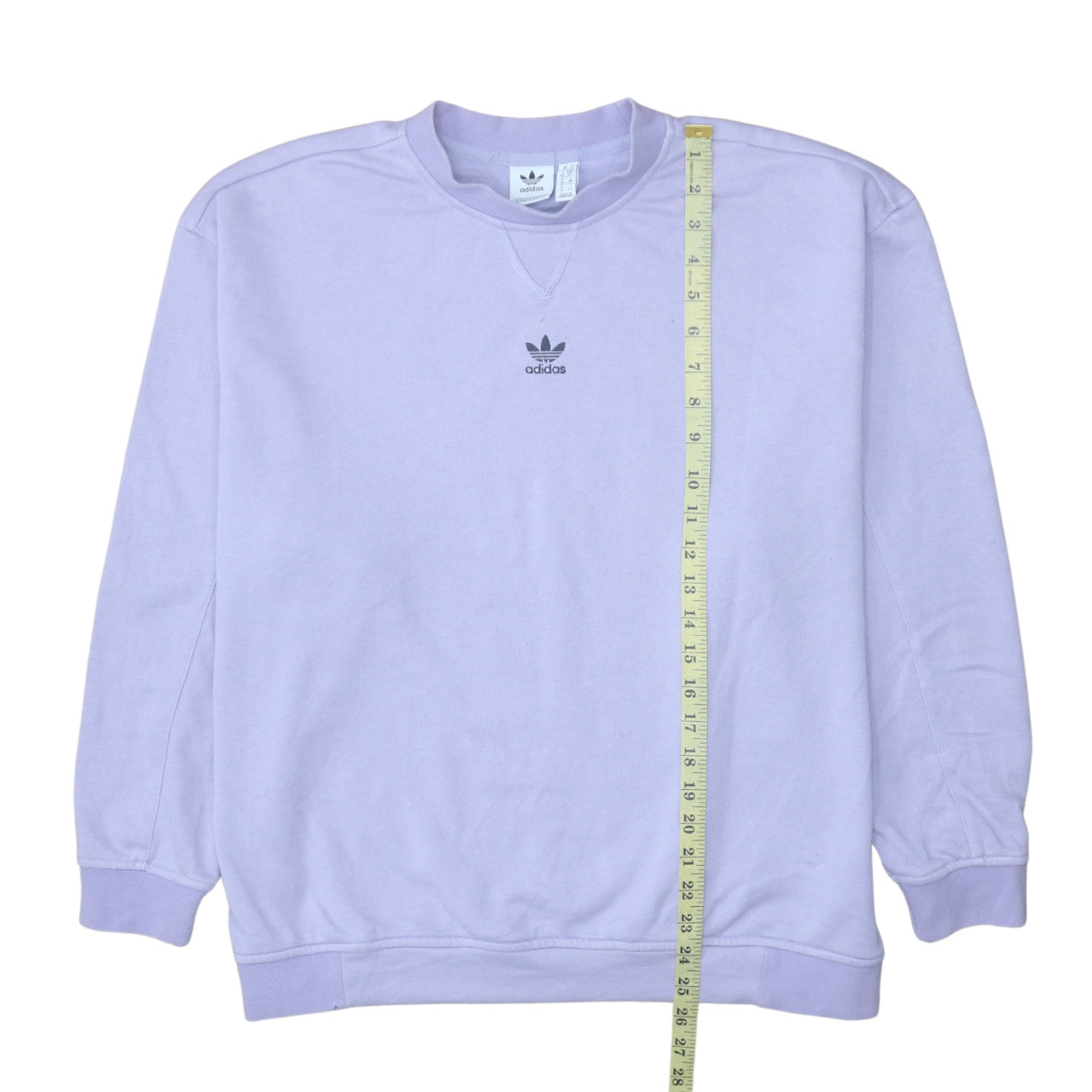 Adidas Women’s Lilac Sweatshirt Small Crew Neck Logo Cotton Blend