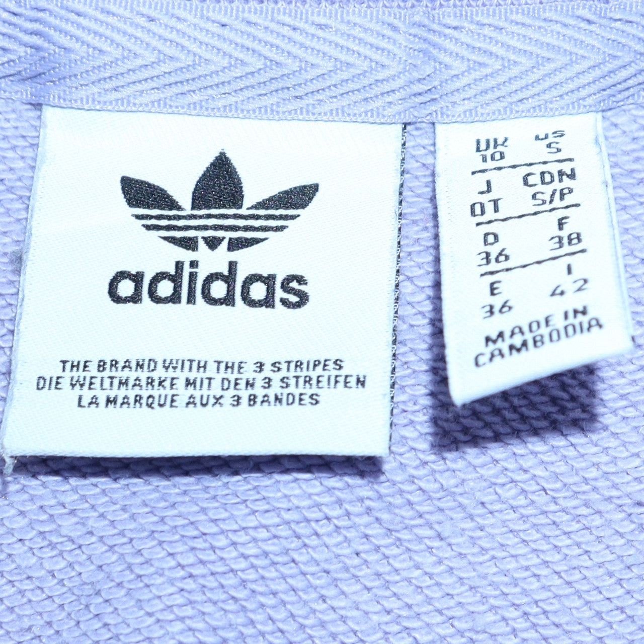 Adidas Women’s Lilac Sweatshirt Small Crew Neck Logo Cotton Blend