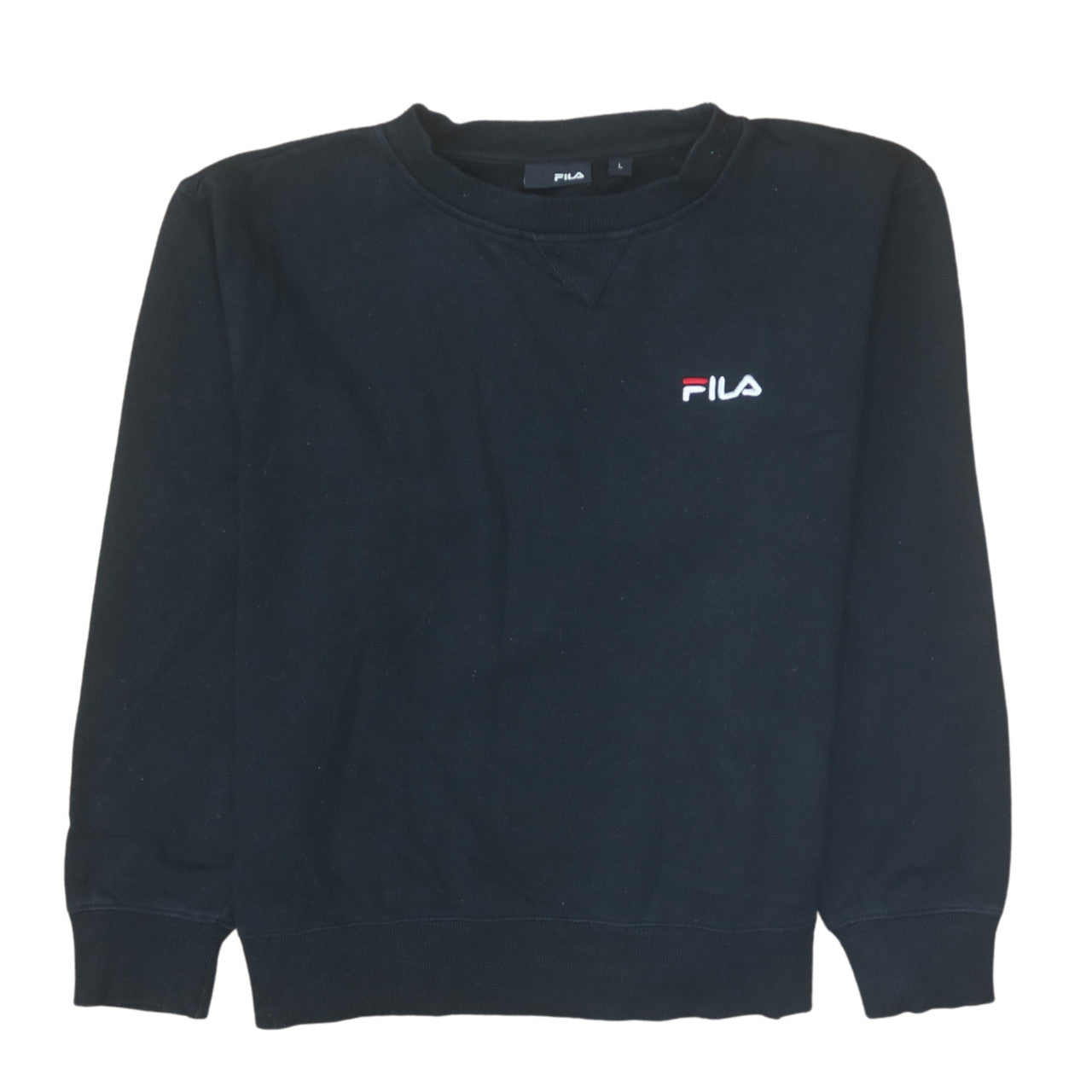 FILA Women's Black Crew Neck Pullover Sweatshirt Size L