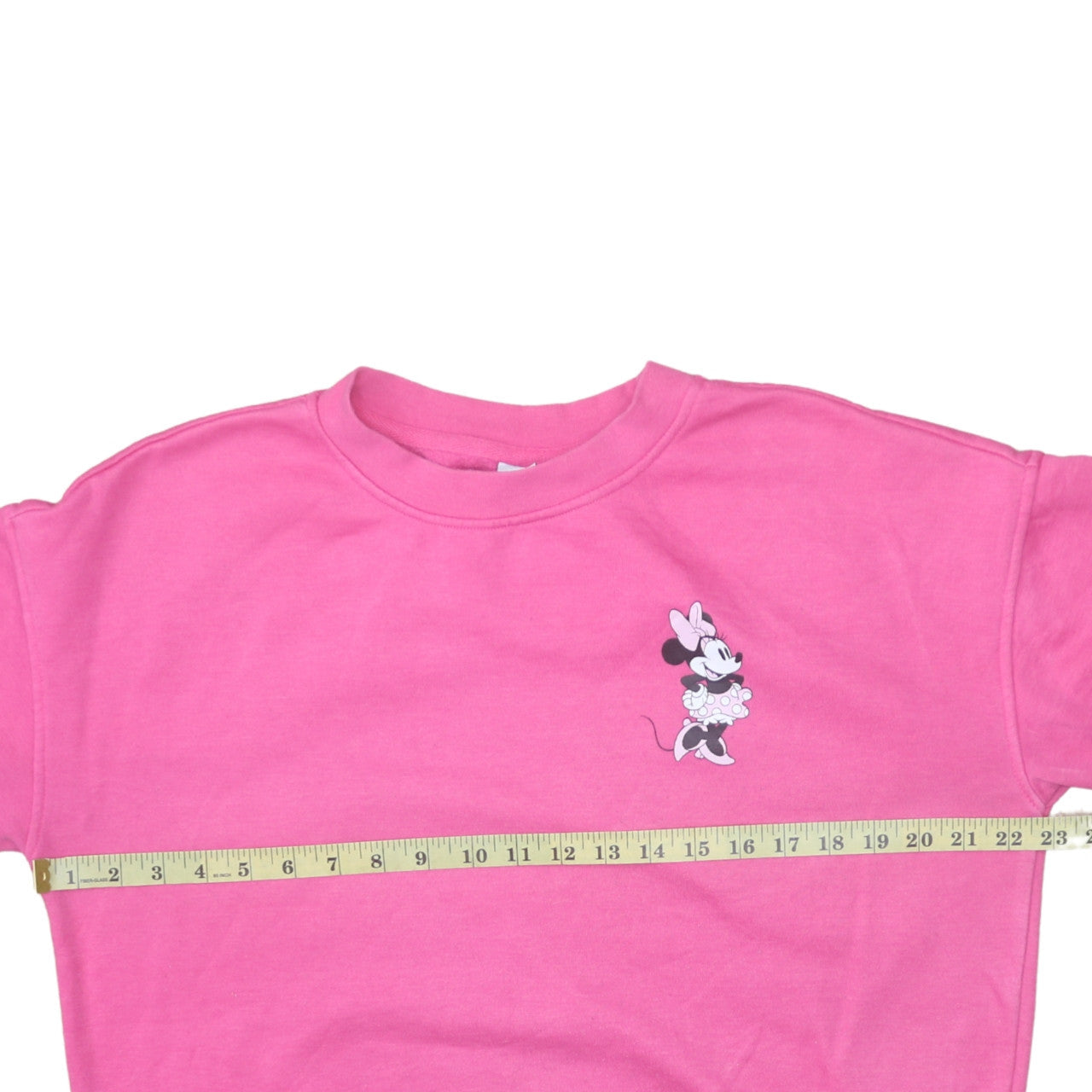 Disney Minnie Mouse Pink Crew Neck Sweatshirt Women Small