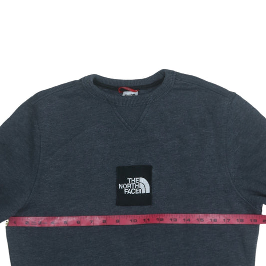 The North Face Men Blue Pullover Sweatshirt S Regular Fit Crew Neck