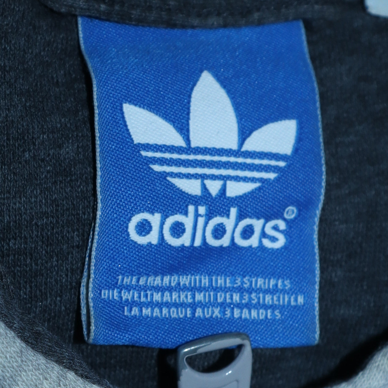 Adidas Men's Grey Full Zip Hoodie Size M Regular Fit