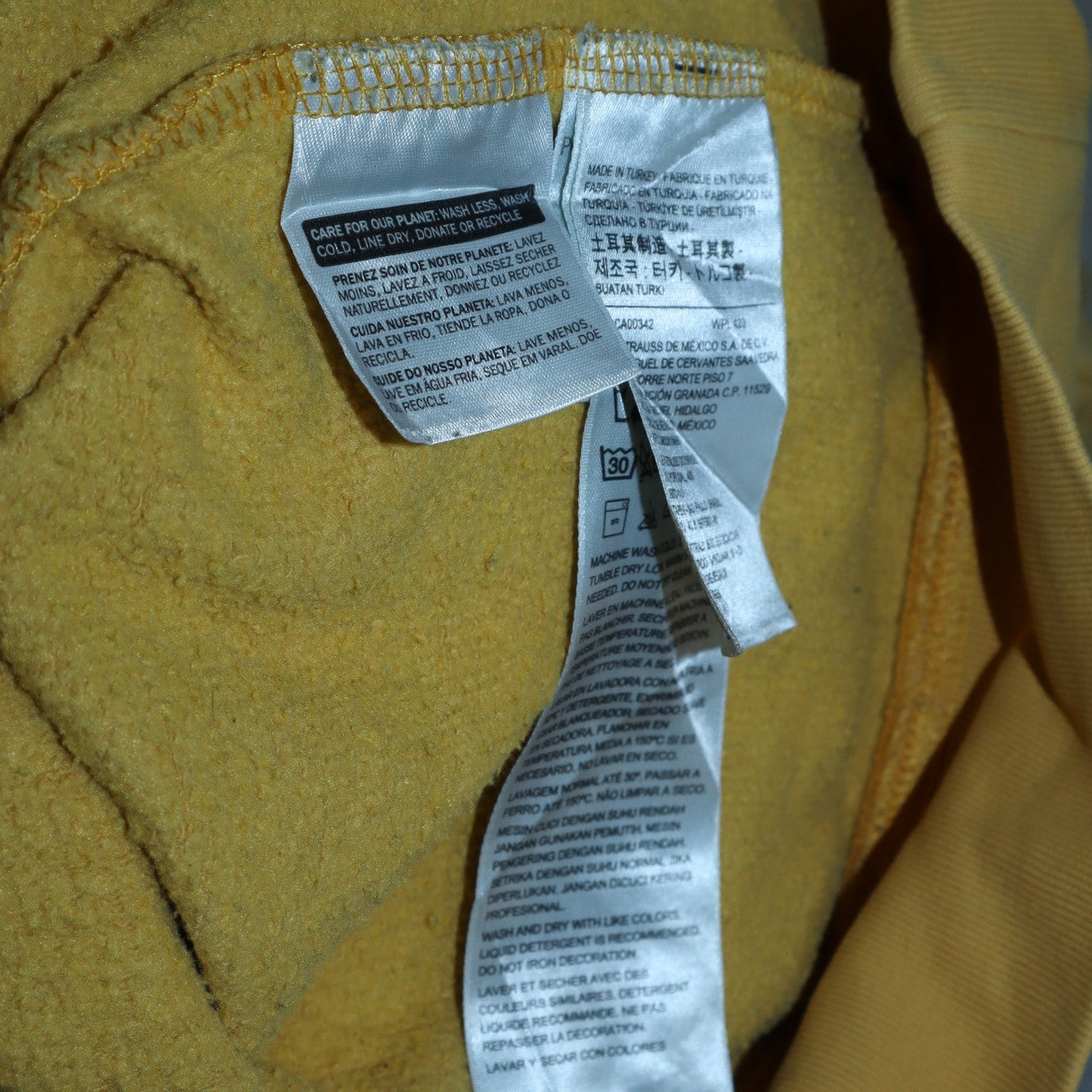 Levi's Men's Yellow Logo Pullover Hoodie Size S