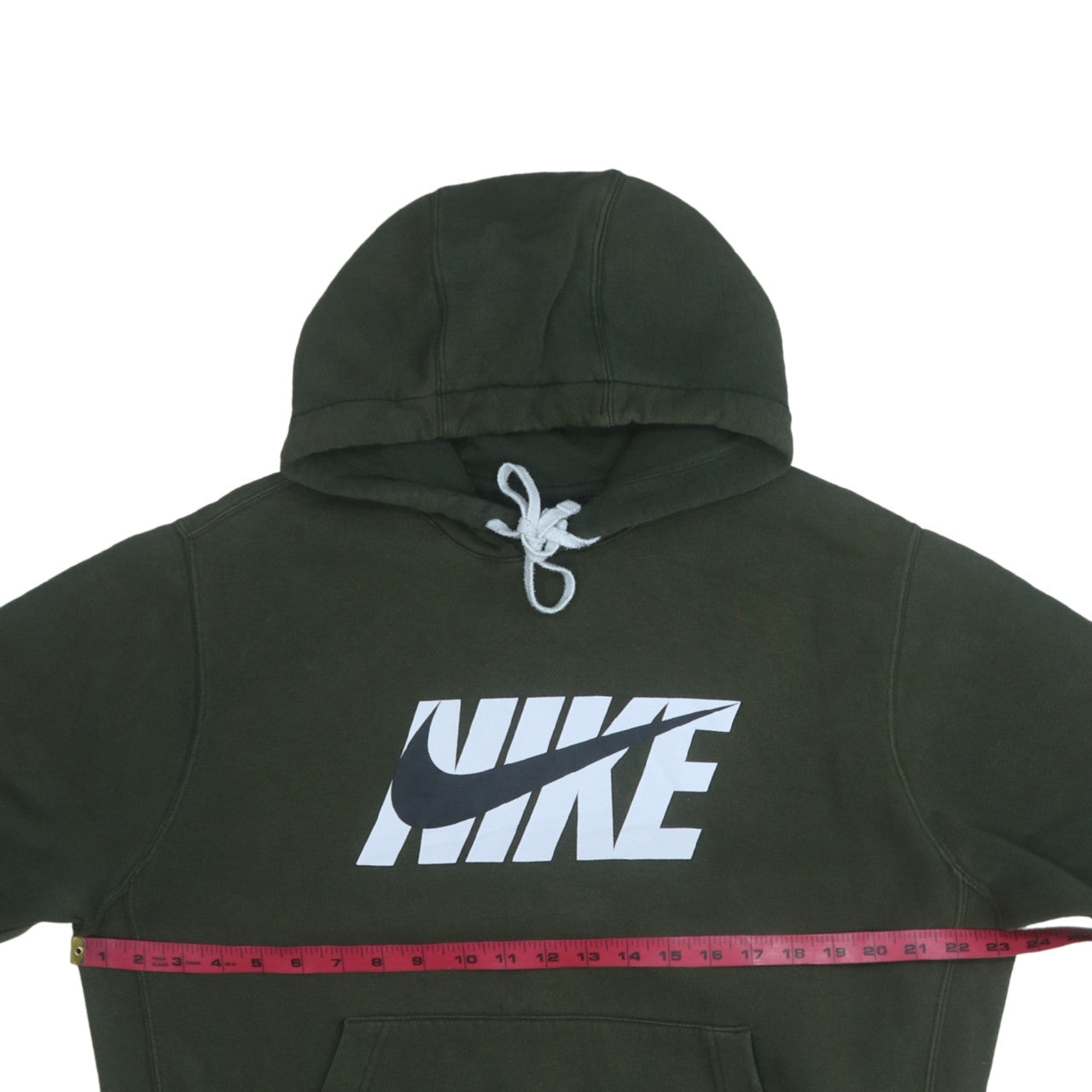 Nike Men’s Green Pullover Hoodie M Regular Fit Graphic Logo Sweatshirt