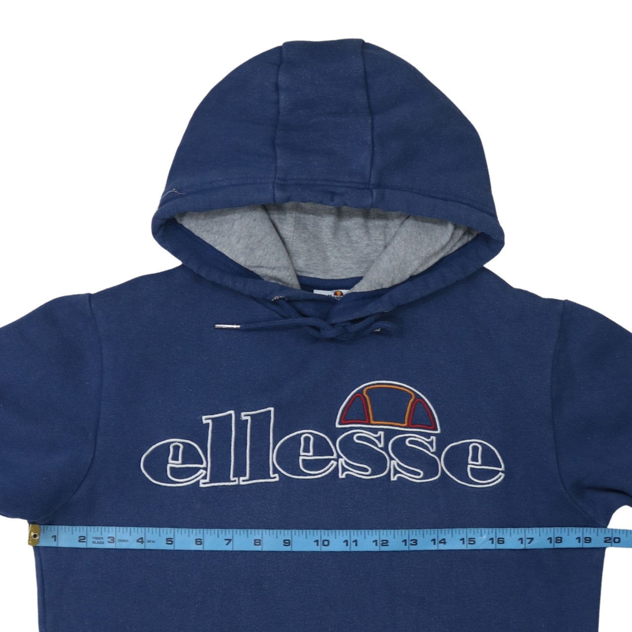 Ellesse Men's Blue Pullover Hoodie Small Regular Fit Logo Fleece