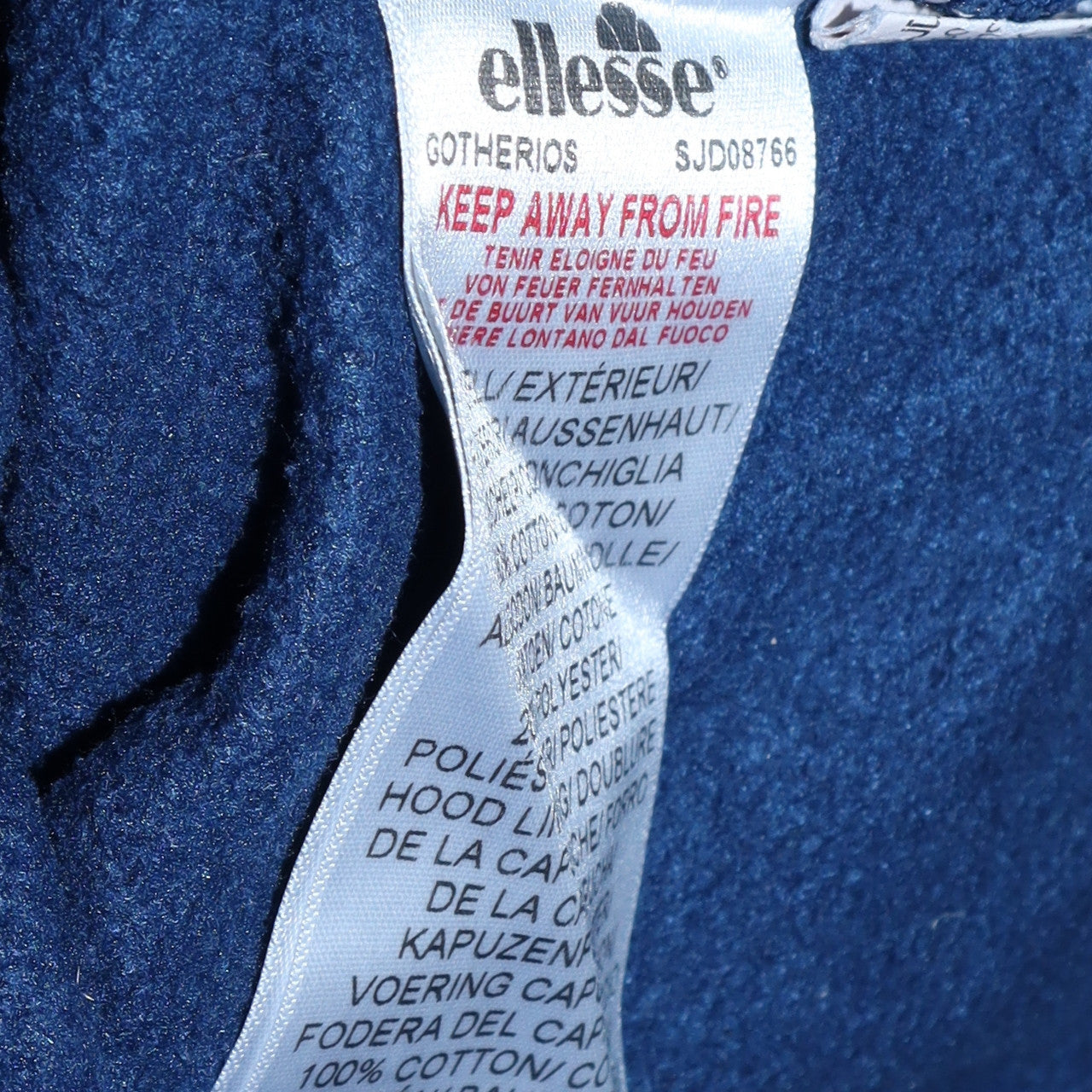 Ellesse Men's Blue Pullover Hoodie Small Regular Fit Logo Fleece