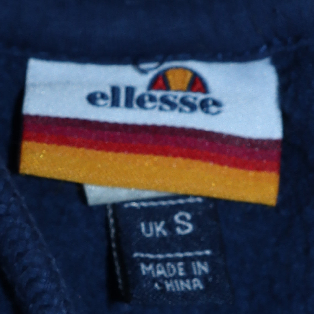 Ellesse Men's Blue Pullover Hoodie Small Regular Fit Logo Fleece