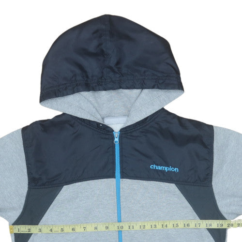 Champion Teens Grey Full Zip Hoodie S Sports Fleece Jacket