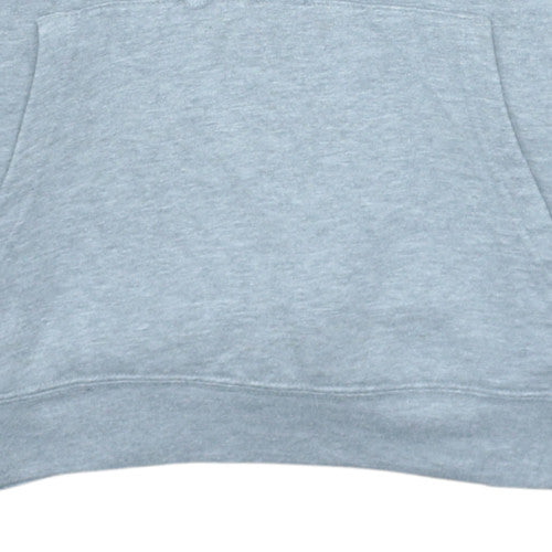Nike Men's Grey Pullover Hoodie L Regular Fit Fleece Sweatshirt