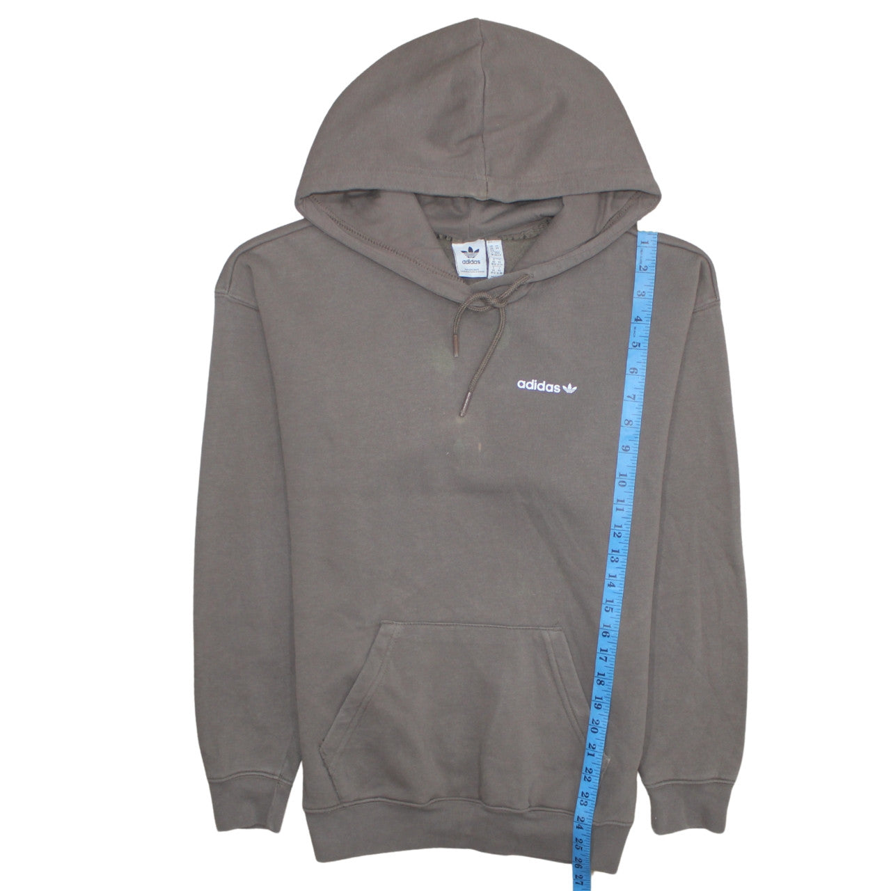 Adidas Women Brown Pullover Hoodie XS Cotton Casual Logo Design
