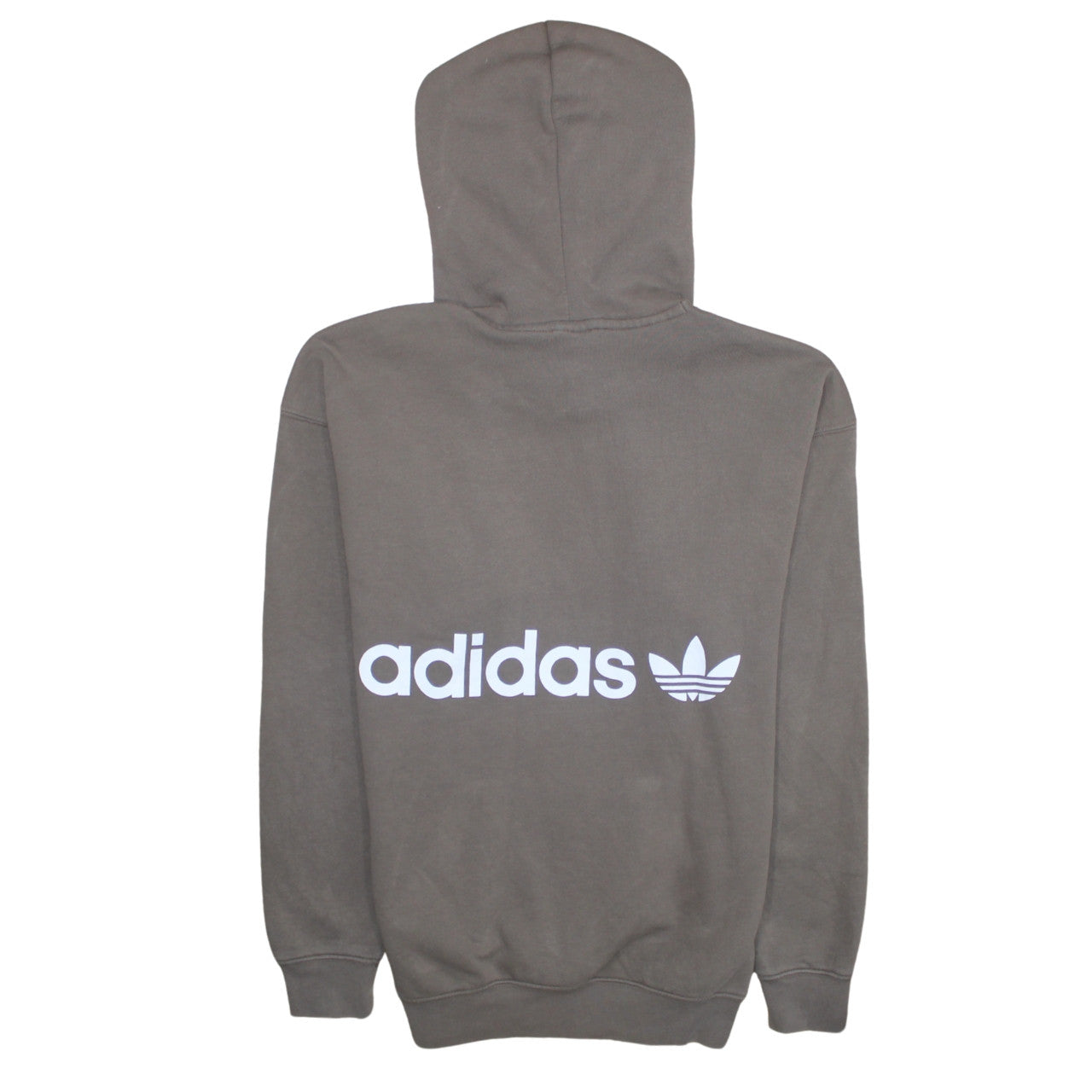 Adidas Women Brown Pullover Hoodie XS Cotton Casual Logo Design