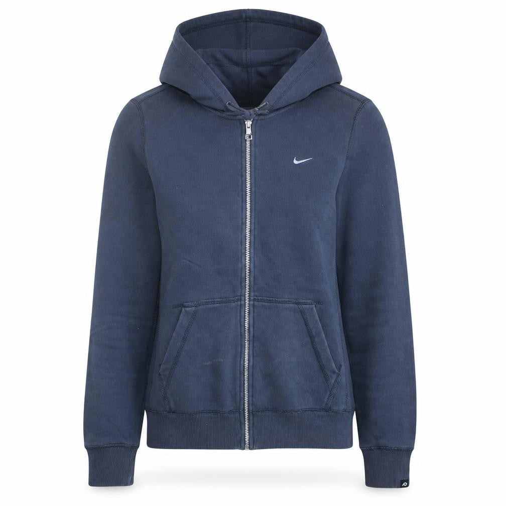 Nike Women's Navy Full Zip Hoodie Medium Athletic Dept Cotton Blend