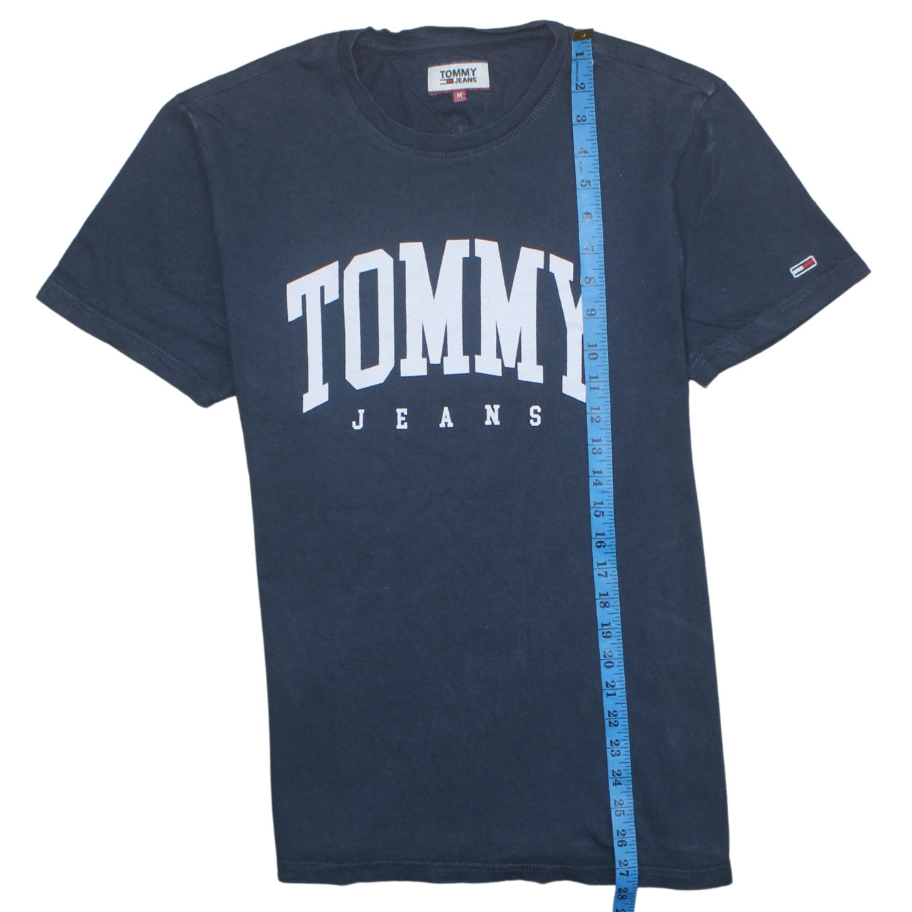 Tommy Jeans Men's Blue Crew Neck Logo Cotton T-Shirt M