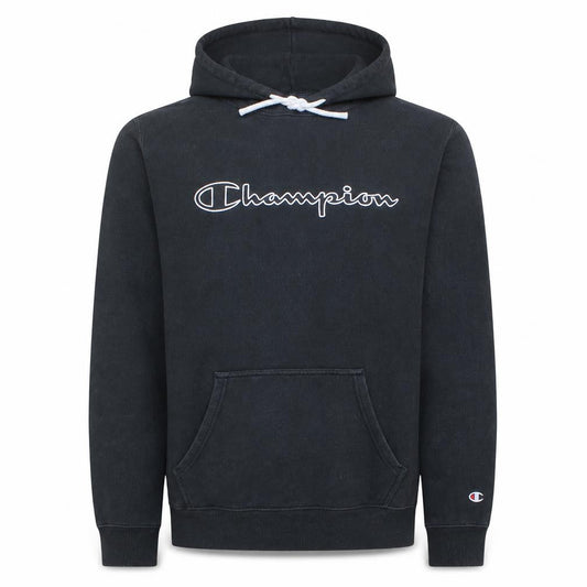 Champion Men's Black Pullover Hoodie L Logo Sportswear