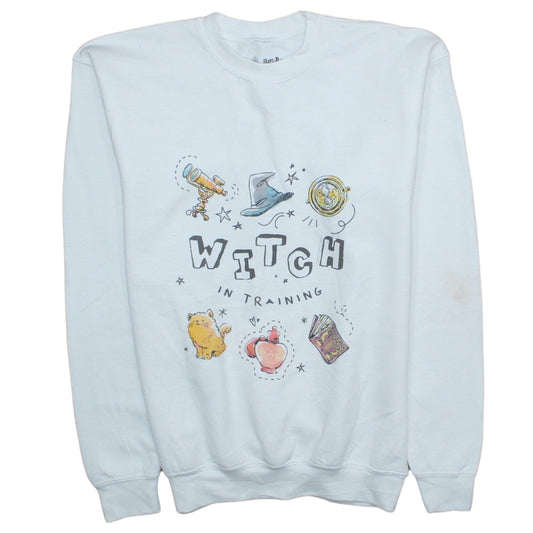 Harry Potter Womens White XL Pullover Sweatshirt Witch In Training