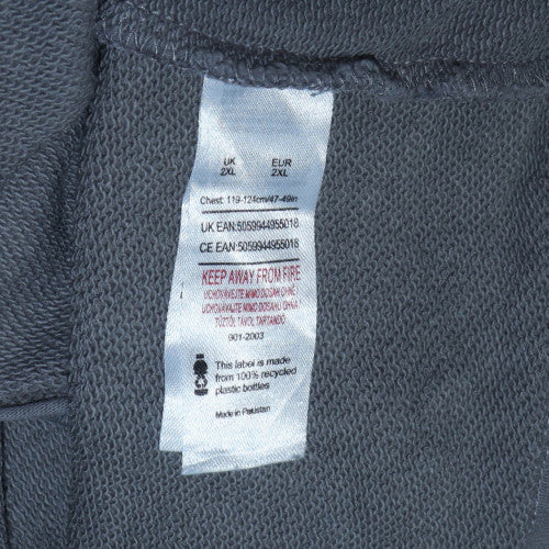 Men’s Grey NASA USA Logo Pullover Sweatshirt 2XL Regular Fit