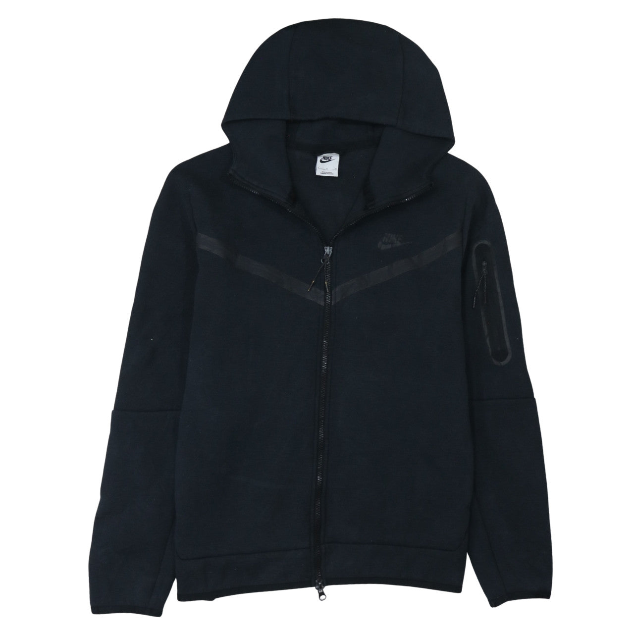 Nike Men's Black Full Zip Fleece Hoodie L Regular Fit