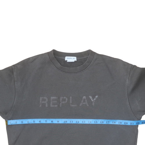 Replay Men’s Black Crew Neck Pullover Sweatshirt Size M