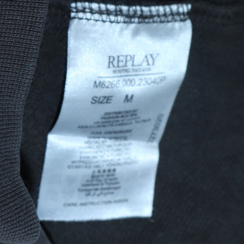 Replay Men’s Black Crew Neck Pullover Sweatshirt Size M