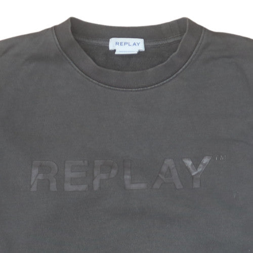 Replay Men’s Black Crew Neck Pullover Sweatshirt Size M