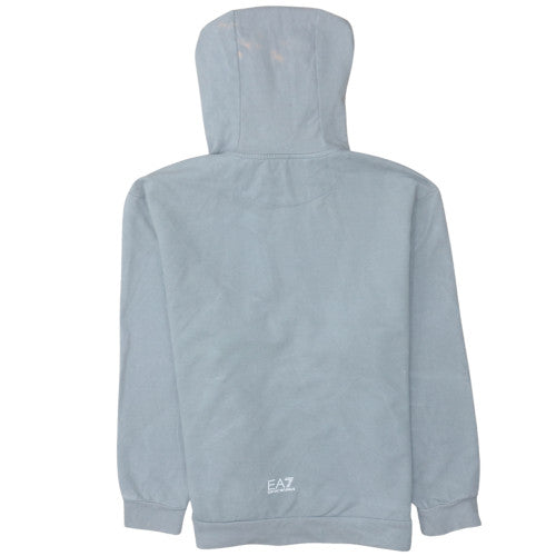 Emporio Armani EA7 Men's Grey Pullover Hoodie Size S Logo Sweatshirt