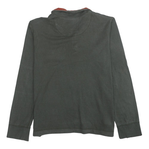 Timberland Men's Green 1/4 Zip Fleece Pullover Sweatshirt L