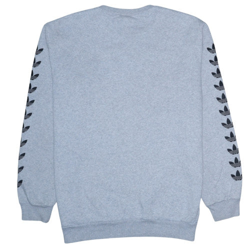 Adidas Mens Grey Crew Neck Pullover Sweatshirt M