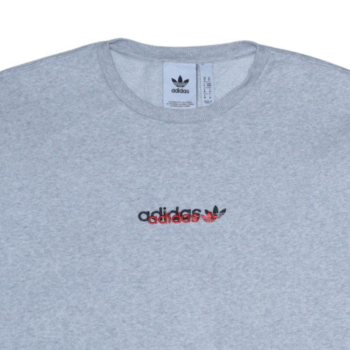 Adidas Mens Grey Crew Neck Pullover Sweatshirt M