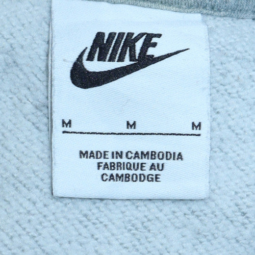 Nike Mens Grey Pullover Hoodie M Lightweight Fleece Sportswear