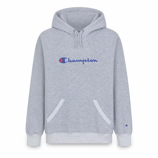 Champion Men's Grey Pullover Hoodie M Regular Fit Sportswear
