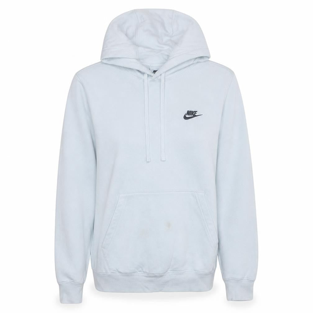 Nike Women White Small Pullover Hoodie Sweatshirt Cotton Blend