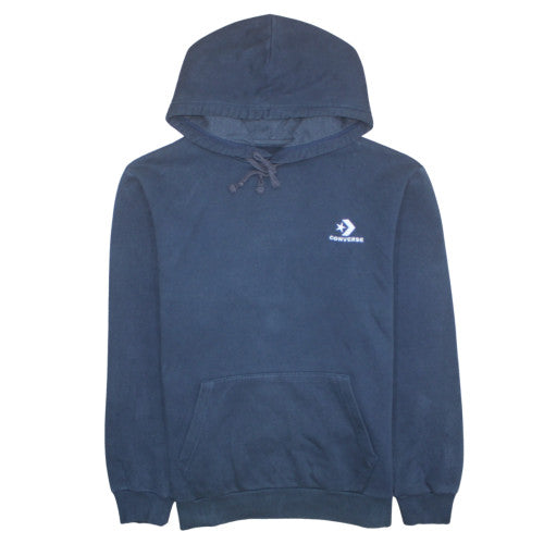 Converse Men's Navy Blue Pullover Hoodie Size L Cotton Blend