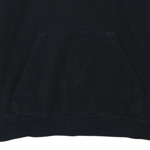 adidas Men Black Pullover Hoodie Medium Sports Fleece Sweatshirt