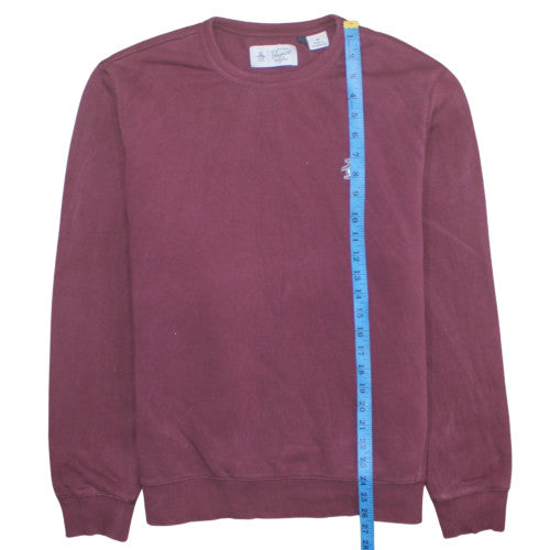 Original Penguin Men's Red Cotton Crew Neck Sweatshirt M