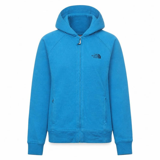 The North Face Women's Blue Full Zip Hoodie Size S 100% Cotton