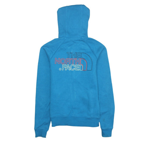 The North Face Women's Blue Full Zip Hoodie Size S 100% Cotton