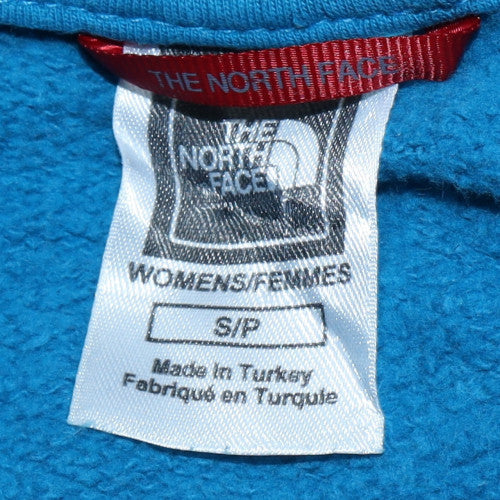The North Face Women's Blue Full Zip Hoodie Size S 100% Cotton