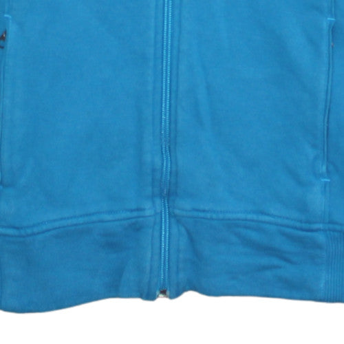 The North Face Women's Blue Full Zip Hoodie Size S 100% Cotton