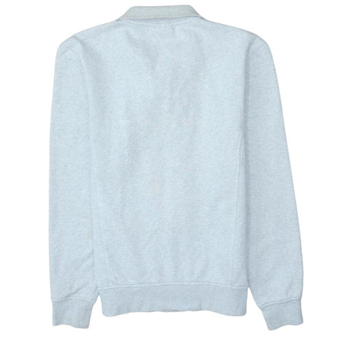 Lacoste Men Grey Full Zip Collared Sweatshirt Size S