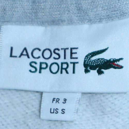 Lacoste Men Grey Full Zip Collared Sweatshirt Size S