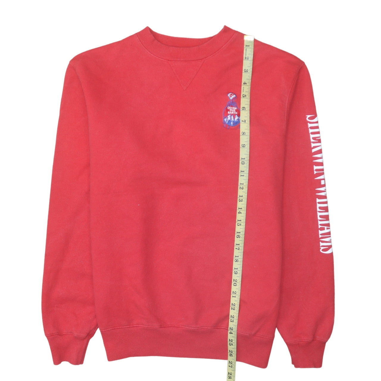 Champion Men's Red Pullover Sweatshirt M Crew Neck Embroidered Logo