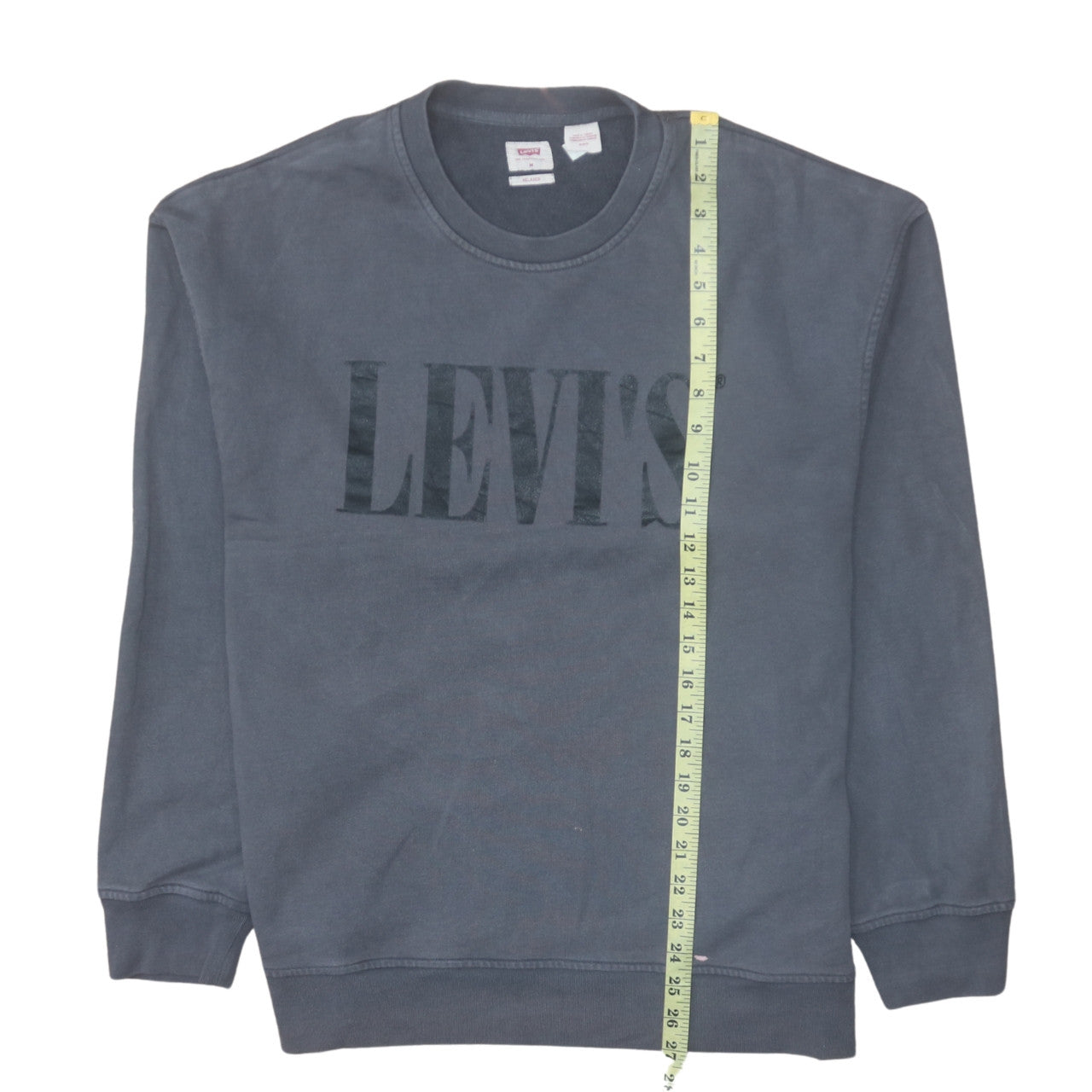 Levi's Men's Blue Relaxed Fit Crew Neck Logo Sweatshirt M