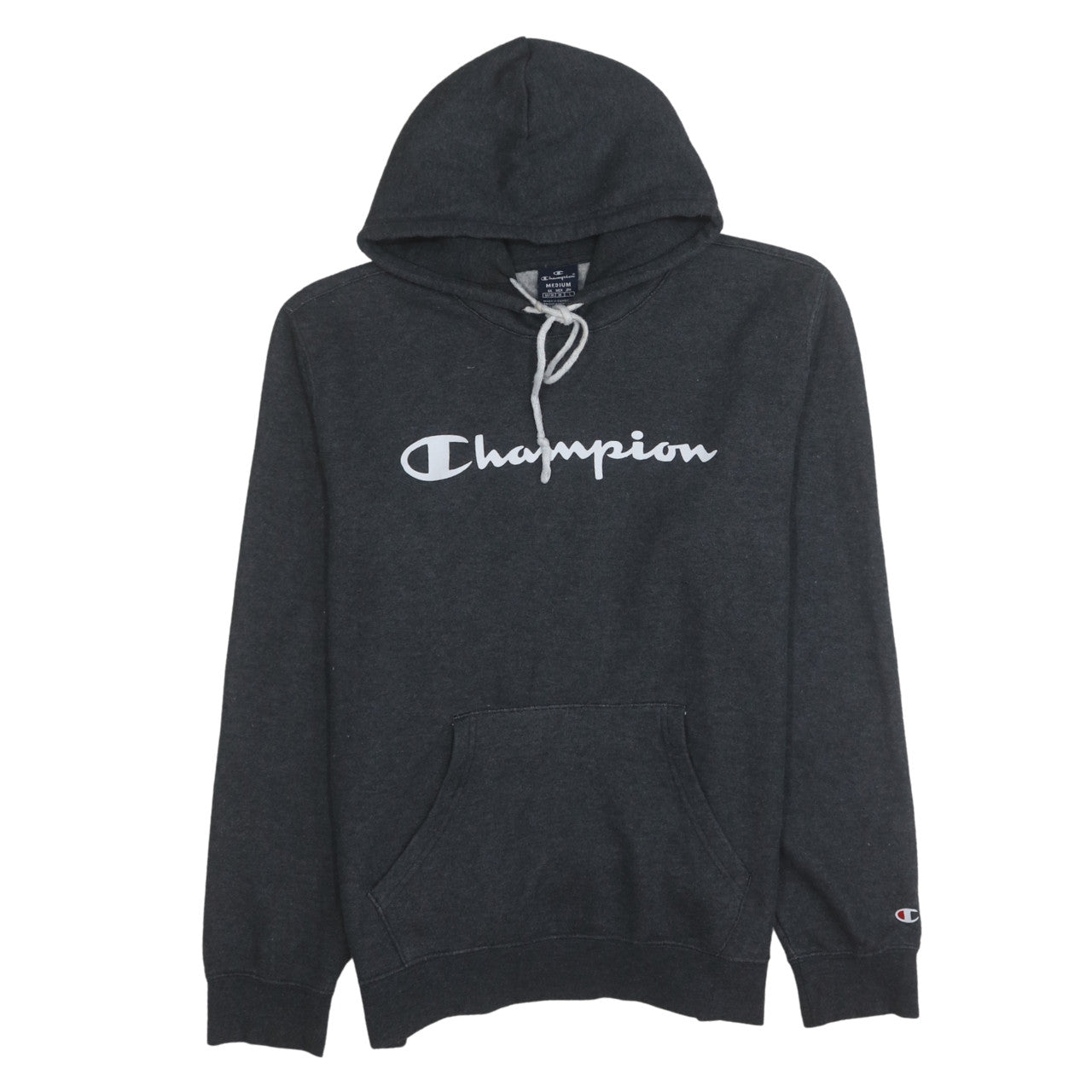 Champion Mens Black Medium Pullover Hoodie Sweatshirt