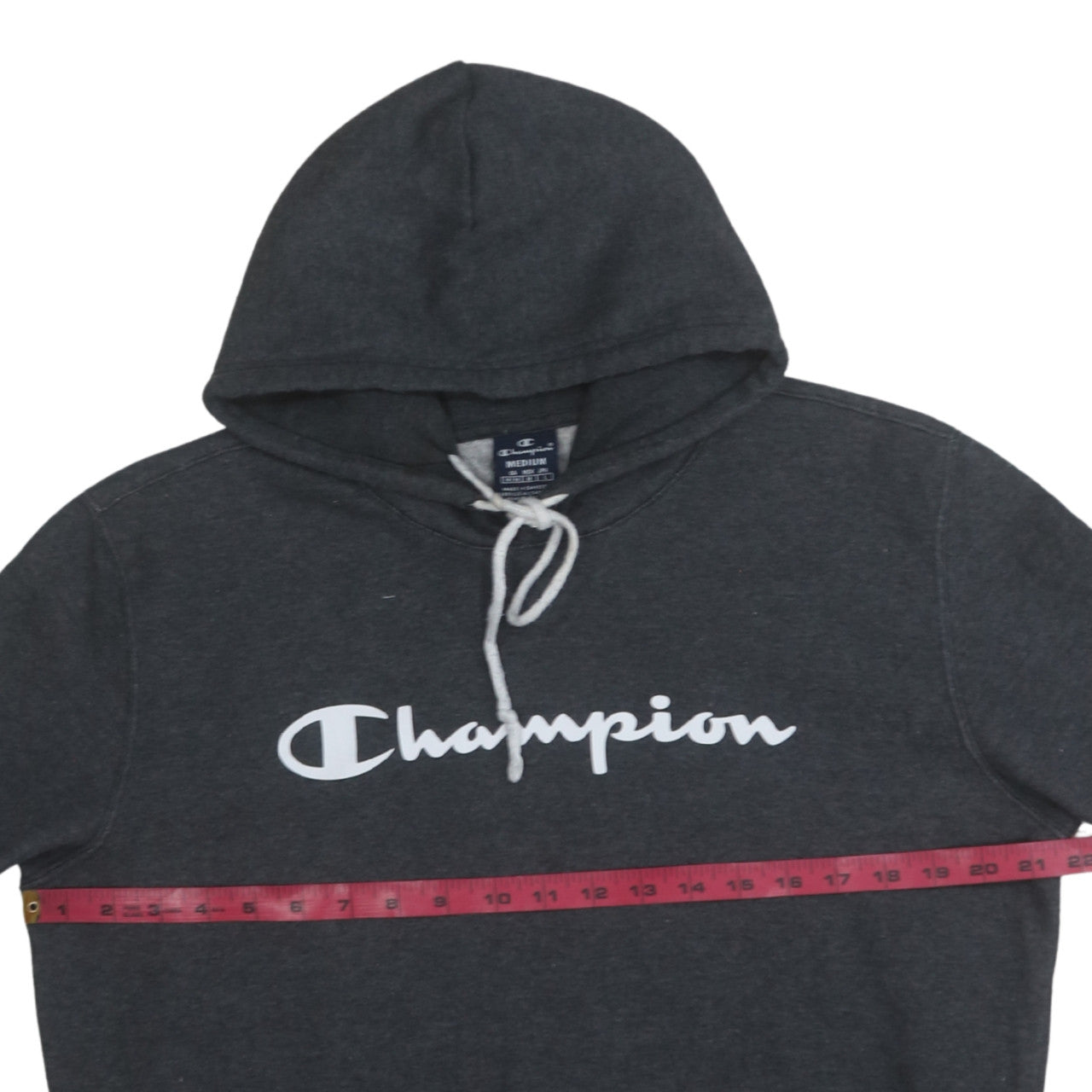 Champion Mens Black Medium Pullover Hoodie Sweatshirt
