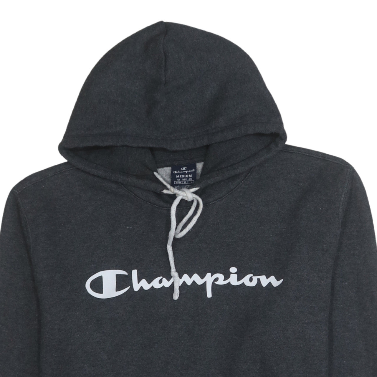 Champion Mens Black Medium Pullover Hoodie Sweatshirt
