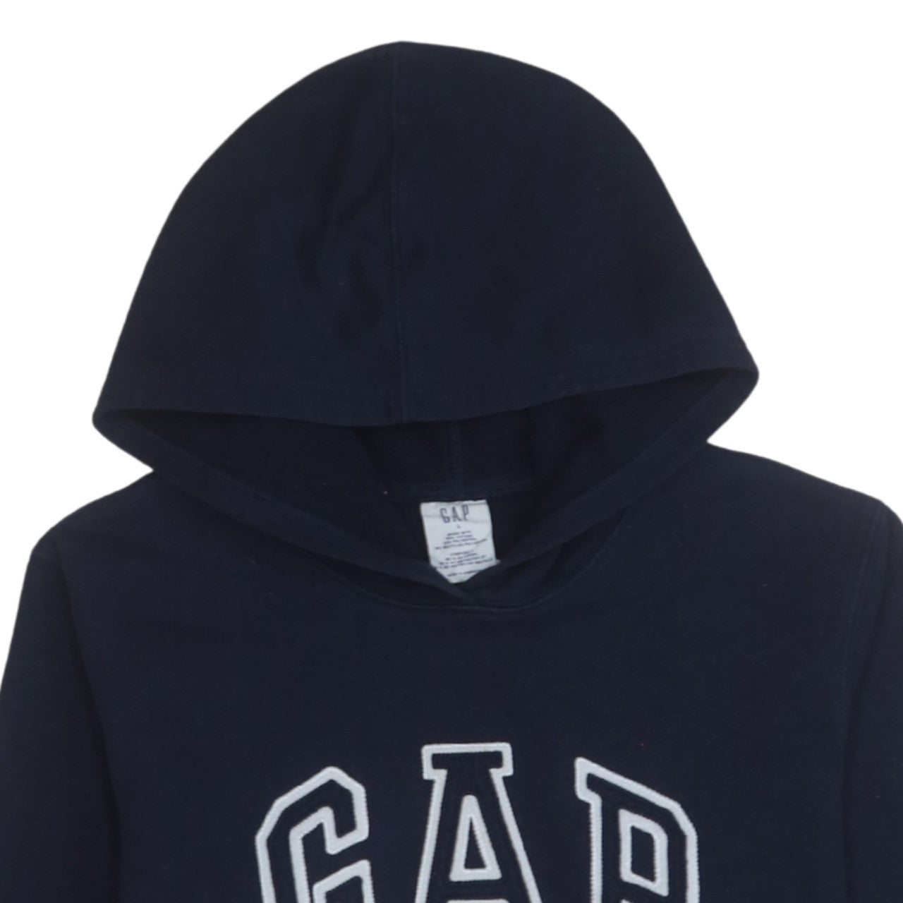 GAP Men’s Blue Pullover Hoodie L Logo Fleece Sweatshirt