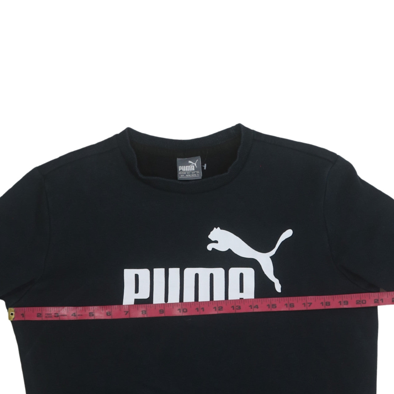 Puma Men's Black Small Crew Neck Pullover Sweatshirt