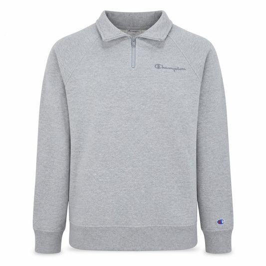 Champion Men's Grey 1/2 Zip Fleece Sweatshirt Size S